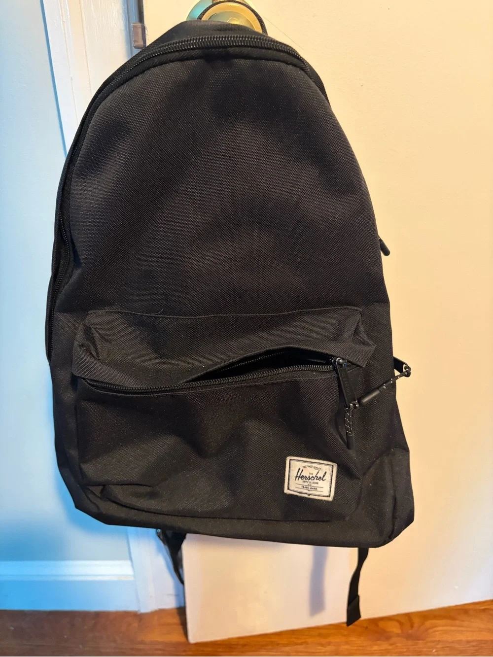 Herschel Supply Company Black Backpack with Front Zip Pocket